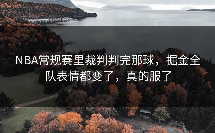 NBA常规赛里裁判判完那球,掘金全队表情都变了,真的服了 NBA常规赛里裁判判完那球,掘金全队表情都变了,真的服了